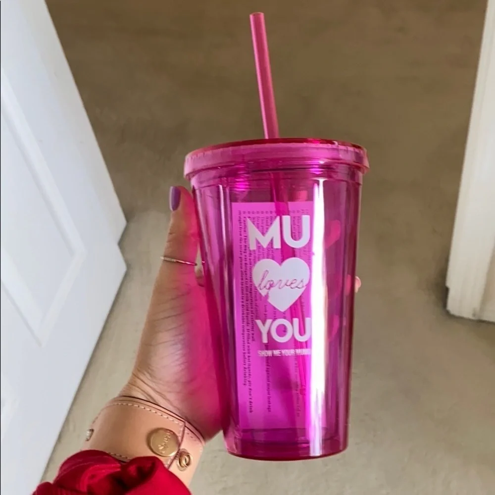 NEW show me your mumu tumbler cup w/straw